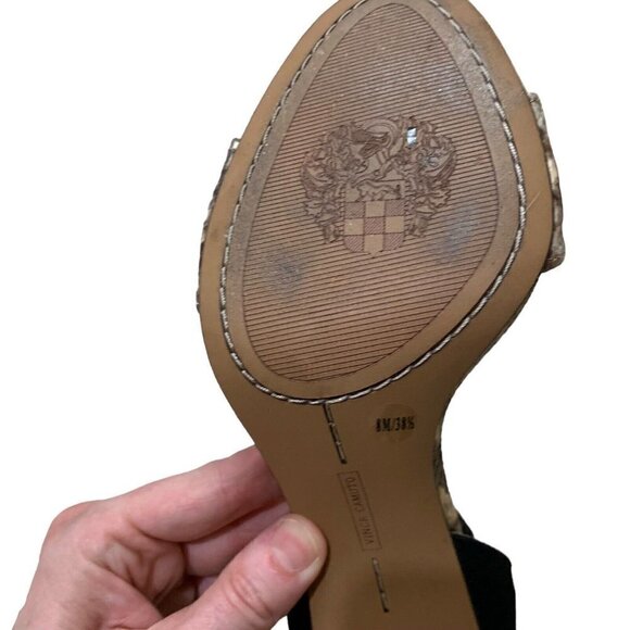 Vince Camuto Women's Size 8 Citriana Open Toe Sandal Ankle Strap Snake Print - Picture 9 of 10